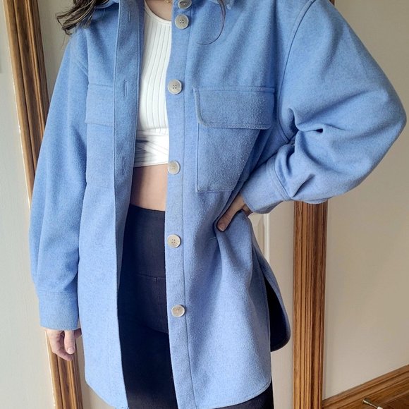 H&M Blue Shacket - Picture 1 of 5